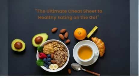 "The Ultimate Cheat Sheet to Healthy Eating on the Go!"